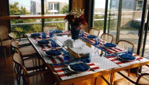 dinner held by friends on my  first July 4th as an American Citizen