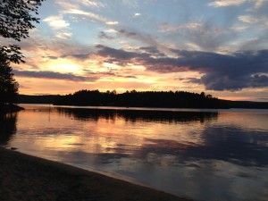 papineau lake sunset