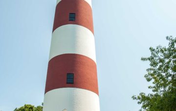 Red striped lighthouse